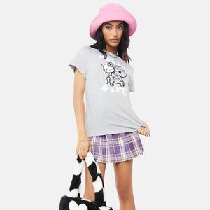 NWT Tokidoki x Sanrio: XS Hello Kitty Kawaii 4 Life Unicorn Grey Tee